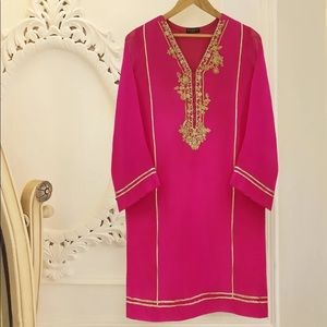 ❤️ SOLD - Agha Noor - One Piece Hot Pink Kurta - XS